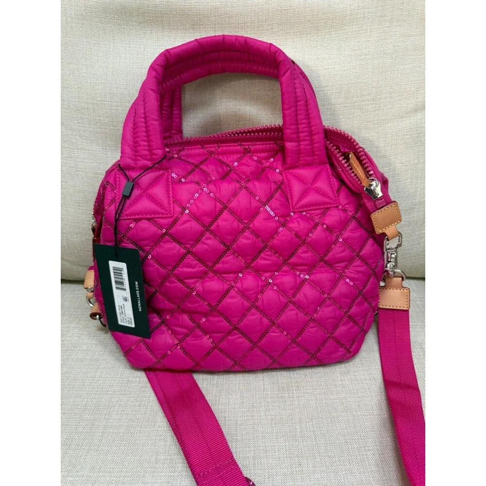 MZ Wallace Fuchsia Pink Sequin Sutton Deluxe - NWT